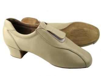 Dance shoes men beige leather  